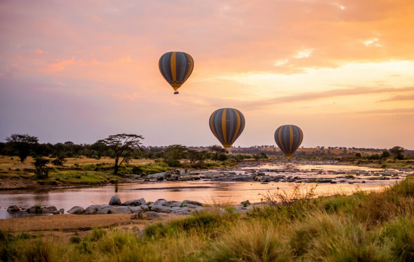 Hot Air Balloon Over the Serengeti