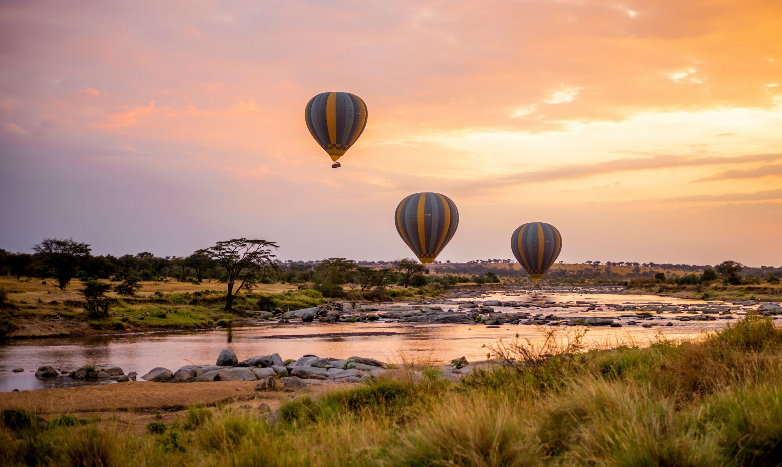 Hot Air Balloon Over the Serengeti
